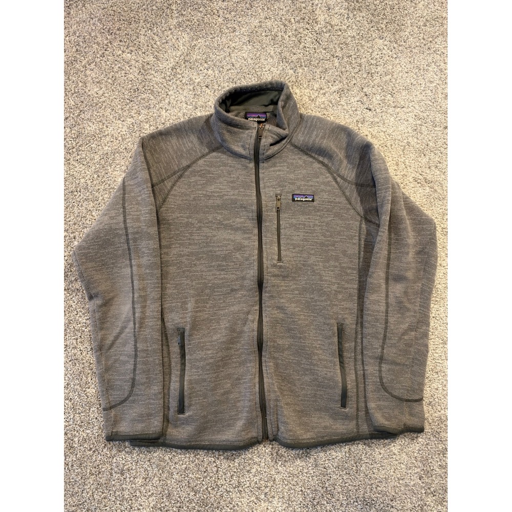 Patagonia Jacket Mens L Gray Better Sweater Full Zip Fleece Outdoor Knit Pocket